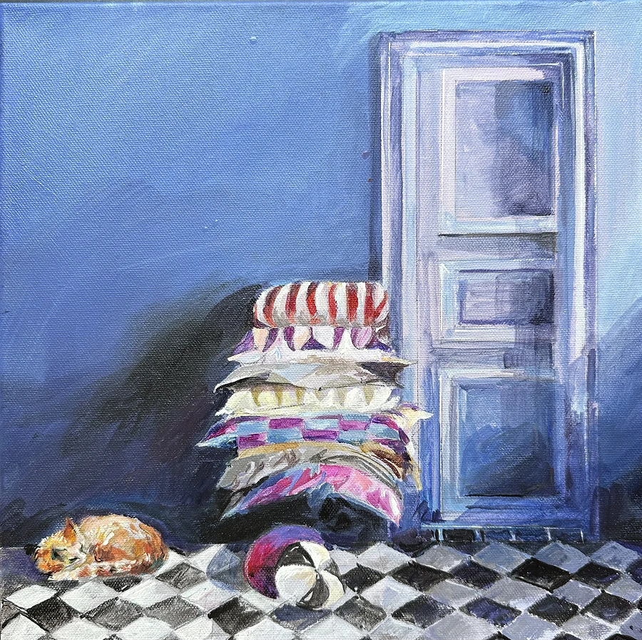 Portrait of Stacked Pillows