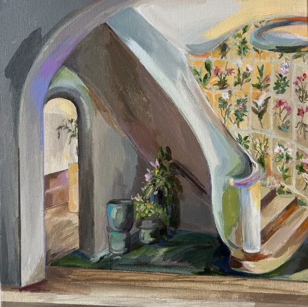 Portrait of a Floral Staircase