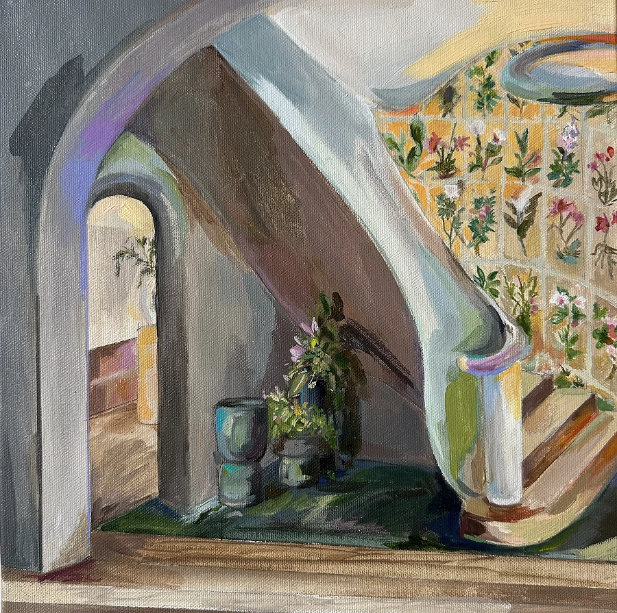 Portrait of a Floral Staircase