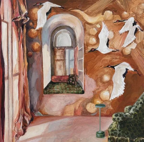 Portrait of a Room with Cranes