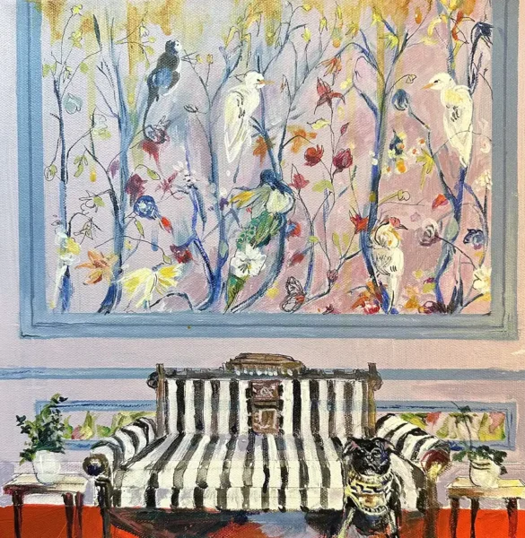 Portrait of a Room with Vines