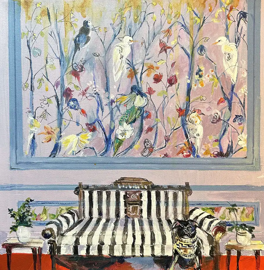 Portrait of a Room with Vines